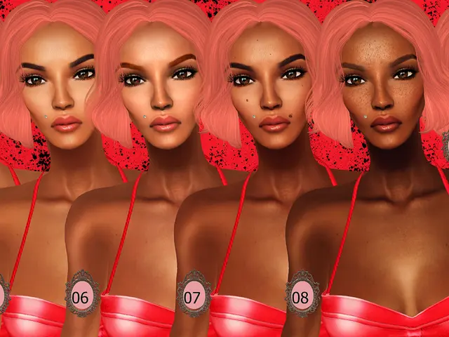 The image is an animated picture of a women who are standing side by side and they are look a like....